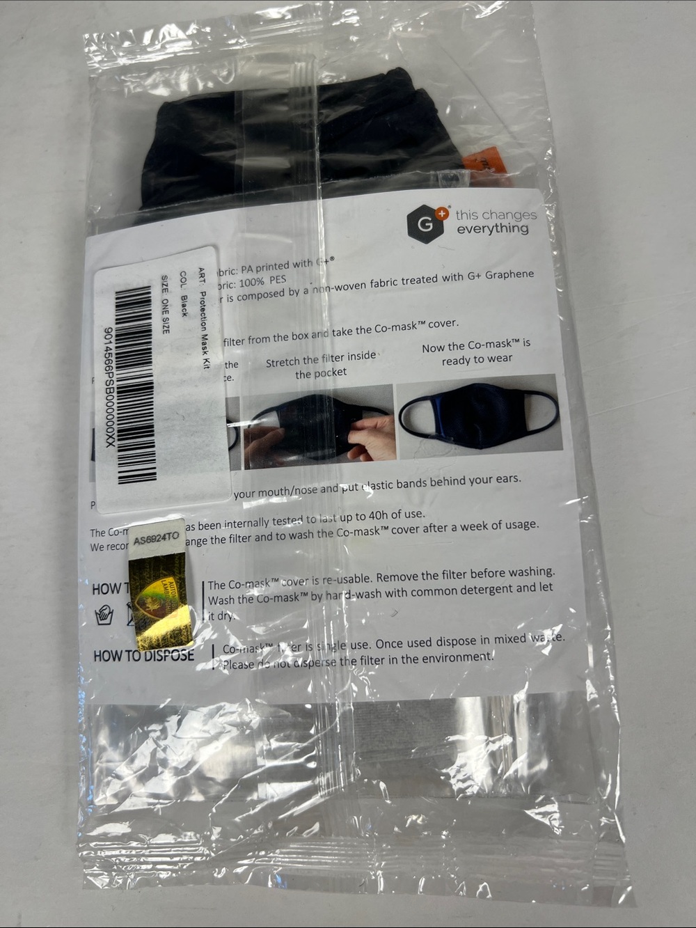 Lamborghini Black Hex-Pattern Face Mask Set